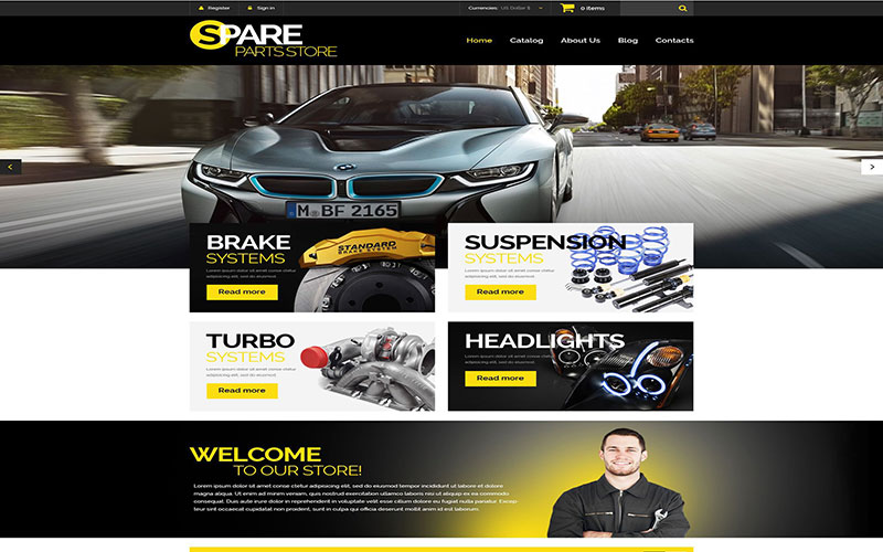Σχεδίαση eshop ηλεκτρονικού καταστήματος Car Spares