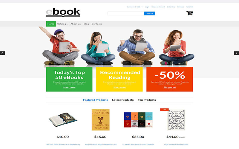 Σχεδίαση eshop ηλεκτρονικού καταστήματος Ebook