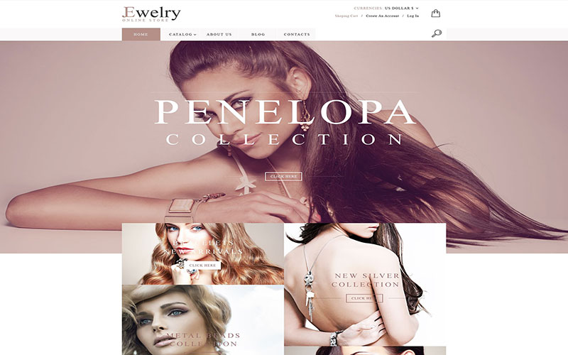 Σχεδίαση eshop ηλεκτρονικού καταστήματος Jewelry House