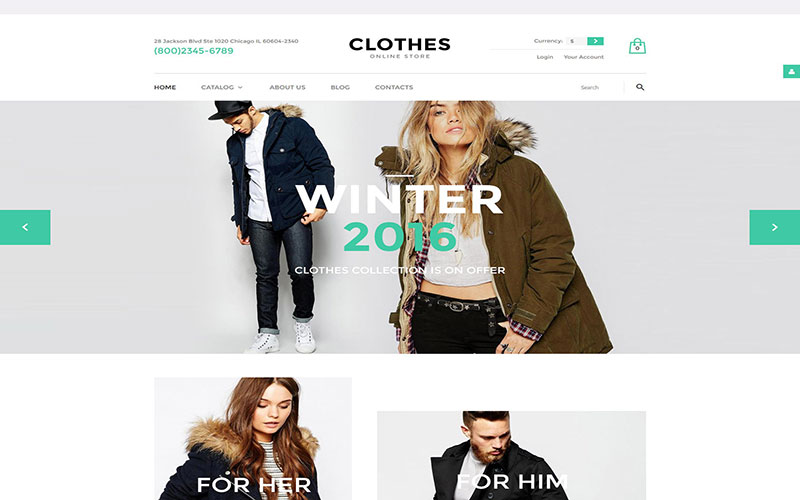 Σχεδίαση eshop ηλεκτρονικού καταστήματος Clothes